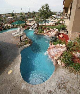 In better times: Aqua Pool and Spa was

known for having built one of the industry’s largest

showrooms, a 6,000-square-foot display area including several

full-sized pools and spas. The mega-center was built before the

economic crisis, and some speculate that the investment played a

large role in the company’s end.