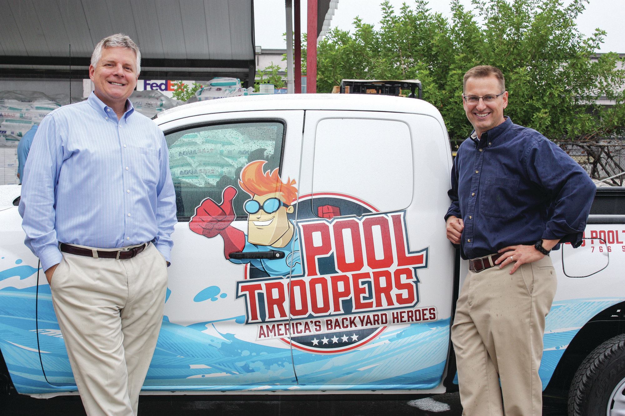 Rally the troops: Bay Area Pool Service President Dave Hahmann (left) and owner/CEO Gary Crayton III have steadily expanded in Florida. Now they’re taking their company to new states with a new brand.