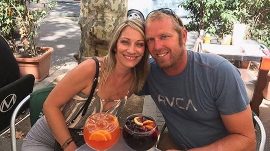 Jared Tucker with his wife, Heidi Nunes-Tucker, in Barcelona before the attack.