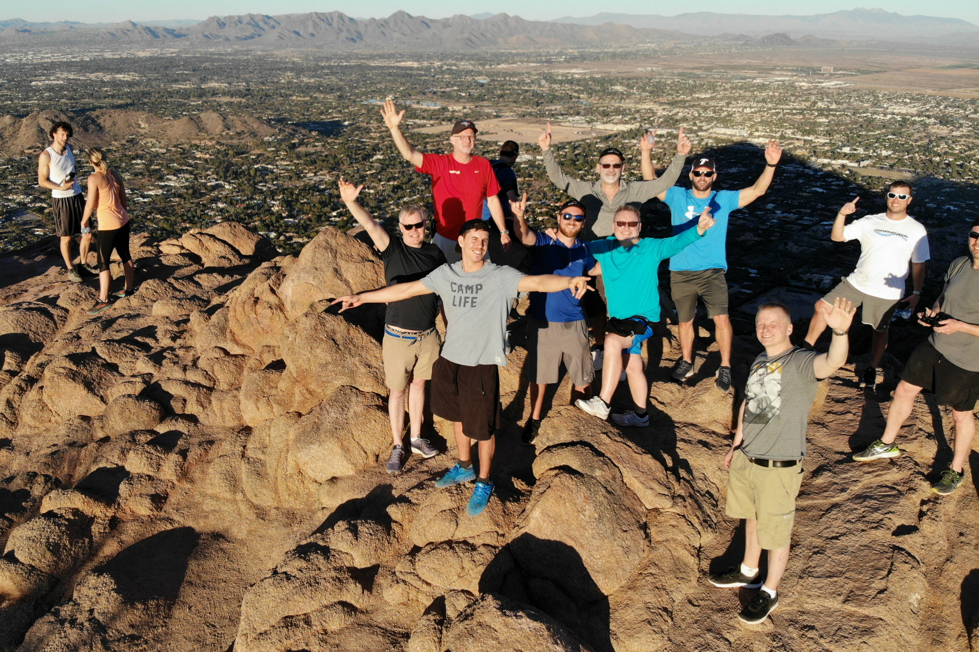 The Gib-San and Morehead crews at a retreat in Arizona.
