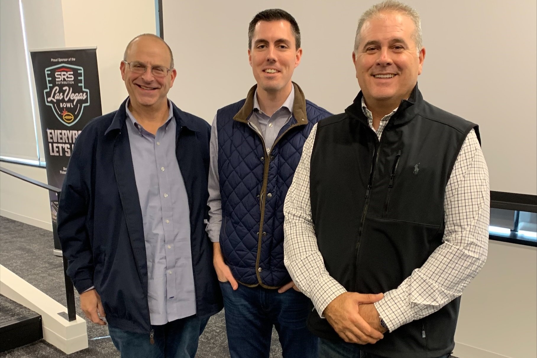 From left to right: Mark Warshaw, from Bel Aqua Pool Supply, who remains with the firm; Heritage Pool Supply President Matt McDermott; and Heritage Chief Operating Officer Carlos Del Amo.