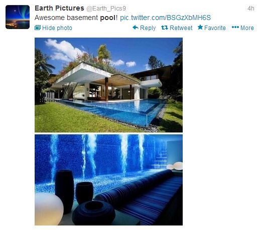 @Earth_Pics9  calls this pool seen through the basement of the adjacent home "awesome," and we have to agree. Clearly see-through glass pool panels are gaining in popularity. PSNSocialService