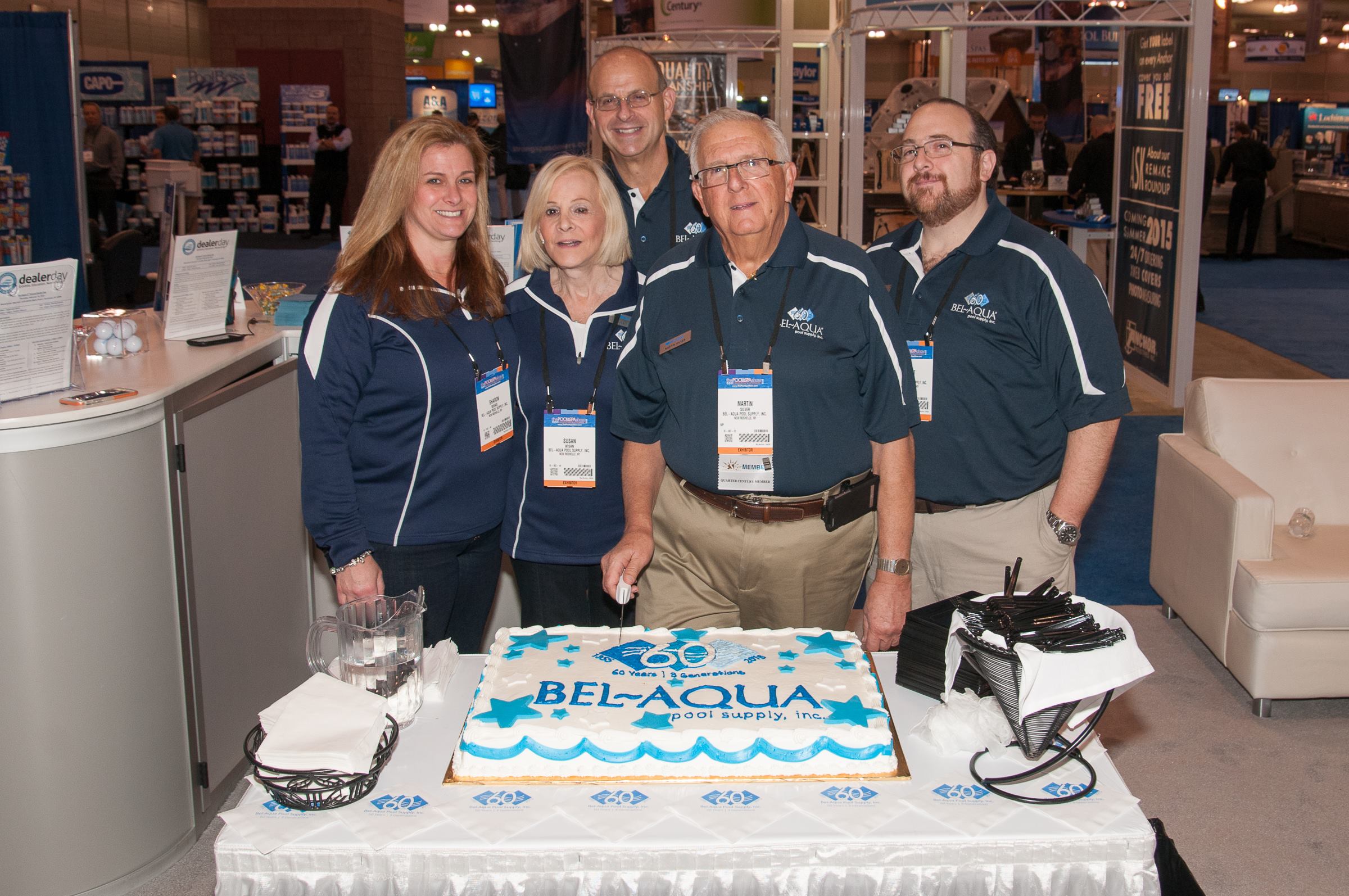 Bel-Aqua Pool Supply Inc. celebrated its 60th anniversary during the show. The New Rochelle, N.Y.-based distributor is a third-generation family-run business.