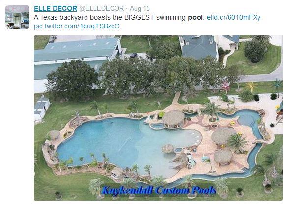 While Elvis' pool was modest by today's standards, 
@ELLEDECOR shows this one, which we'd envision The King building now.