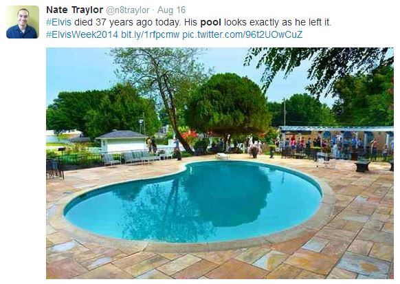 PSN staffer @n8traylor knows this kidney-shaped pool is fit for The King.