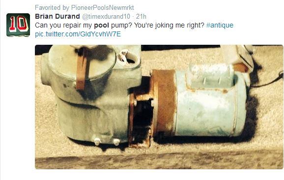 @timexdurand10, co-owner of Pioneer Pools in Toronto, has a good sense of humor when it comes to his customers' outlandish requests. #PSNSocialService