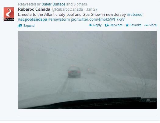 Neither snow nor rain nor heat nor gloom of night stays ... 
@RubarocCanada from attending The Pool & Spa Show powered by the Northeast Spa and Pool Association last month. Glad to see they made it to and from Atlantic City safely. #PSNSocialService