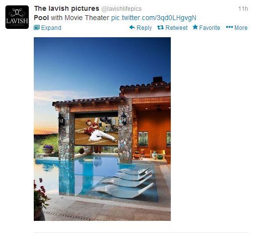 This pool shared by  
@lavishlifepics appears to be the best place to watch Super Bowl XLVIII #PSNSocialService.