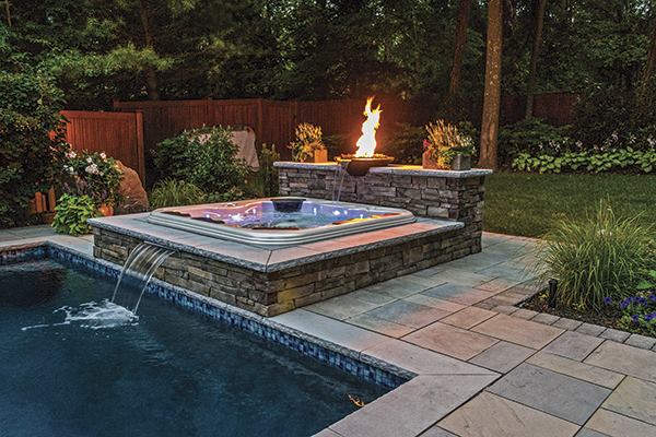Deck and Patio Co., Huntington Station, N.Y., Gold - Stand-Alone Spas - Fiberglass, Gold - Waterfeatures – Natural