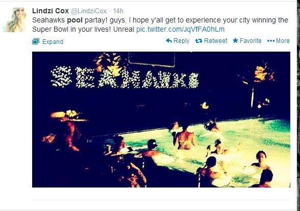 Couldn't help but kick off this edition with a shout out to this year's Super Bowl Champions, the Seattle Seahawks. Some folks in the winning team's state, including Twitter user 
@LindziCox, felt compelled to celebrate with an evening swim. Cheers to these brave souls for using their pool even in the wintry cold. #PSNSocialService