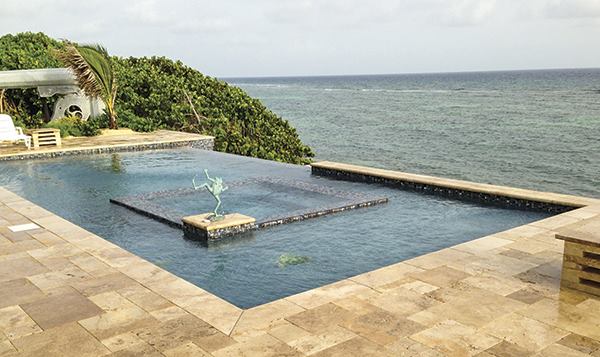 Ramapo Valley Pool Service Inc. Oakland, N.J., Gold - Pool/Spa Combination - Concrete Gold - Specialty Pools - Negative Edge