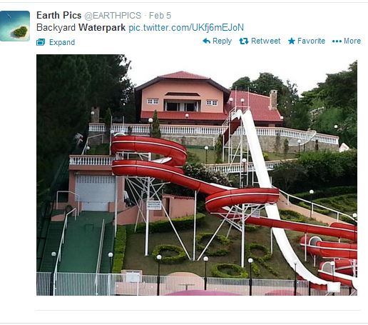 @EARTHPICS has us wondering how many pool builders out there are constructing mini waterparks for their customers. Sure, this one is extreme (and perhaps a bit dated), but it certainly can spark some innovative design ideas. Have you delved into this arena yet? If so, show us your work. Tweet your images with the hashtag #PSNSocialService.