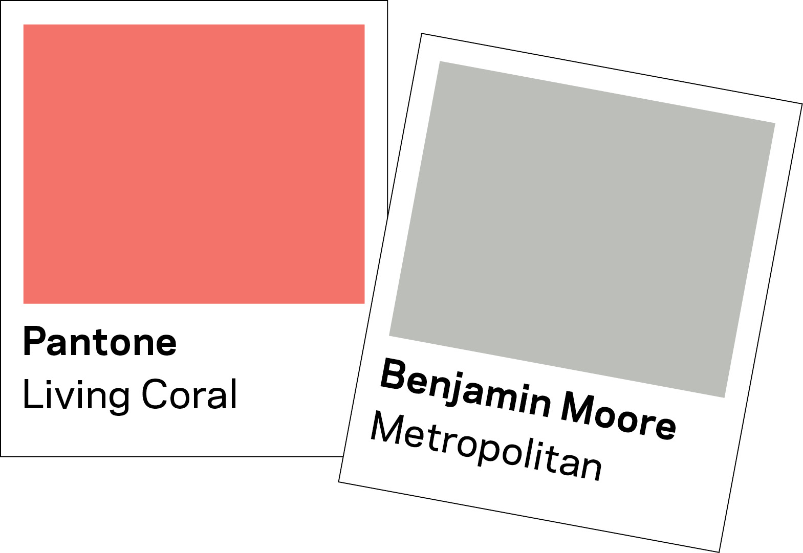 The most prominent colors of the year come from Pantone and Benjamin Moore. While very different,they often fulfill the same needs.