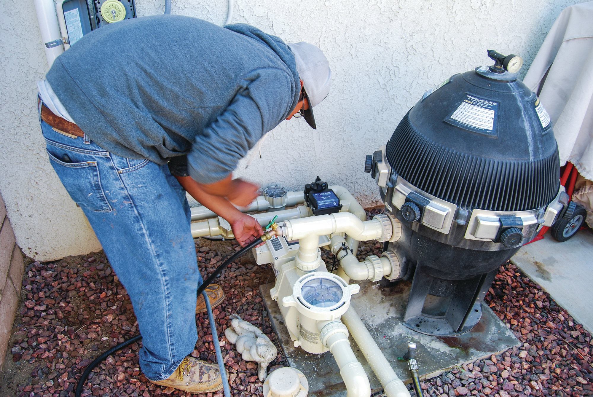 13) The actuator is installed, and the electrical hookups are made to the pump.