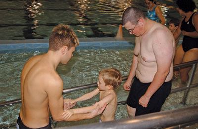 Sloped-entry rules:

Zero-depth entries should land in water between 24 and 30 inches

deep. If designers want a ramp to go deeper, there should be at

least one landing that falls in the specified depth

window.