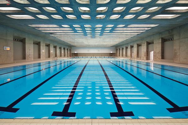Efficiency ExpertSystems for the warm-up pool (shown above), as well as the main competition and diving pools, were designed with efficiency in mind. Features such as variable-frequency drives are expected to save a considerable amount of energy, and the facility has received a Breeam Excellent rating, a design and assessment method for sustainable buildings.