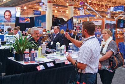 At the Expo, attendees

learned about products at various booths.