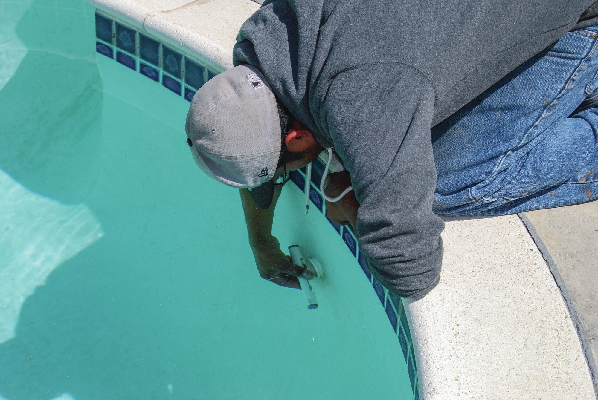 14) Success! There is warm water coming out of the jets in the pool.