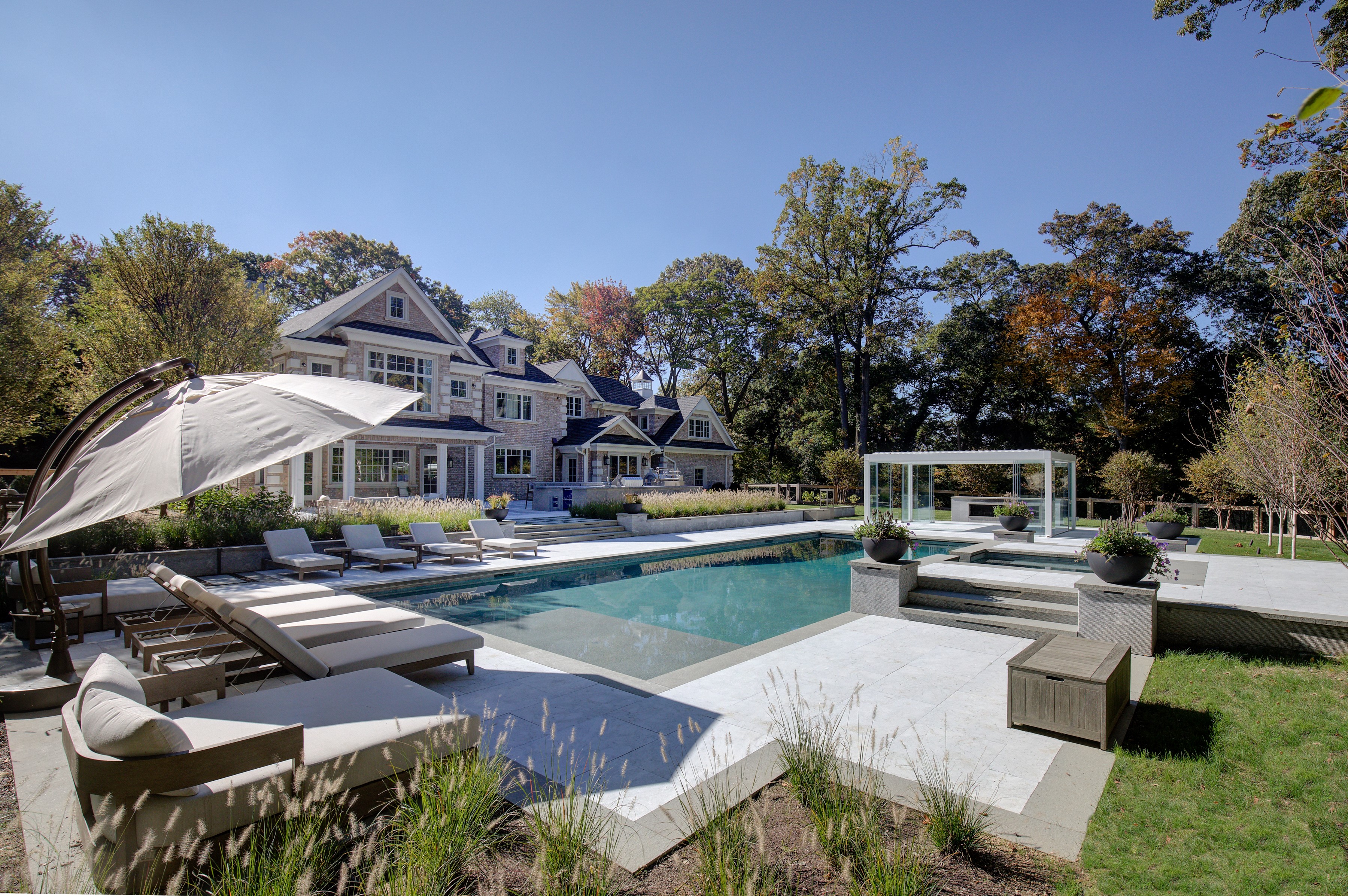 GoldPool/Spa Combination ConcreteTrue Blue Swimming PoolsDix Hills, N.Y.