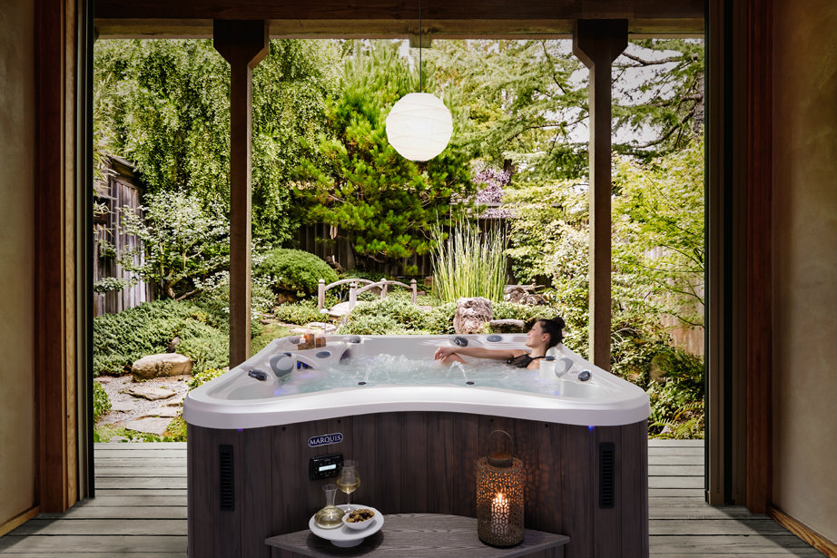 The Wish model, shaped like a W, was designed in honor of Marquis' partnership with Make-A-Wish. The manufacturer donates $25 to Make-A-Wish for every Wish hot tub it sells.